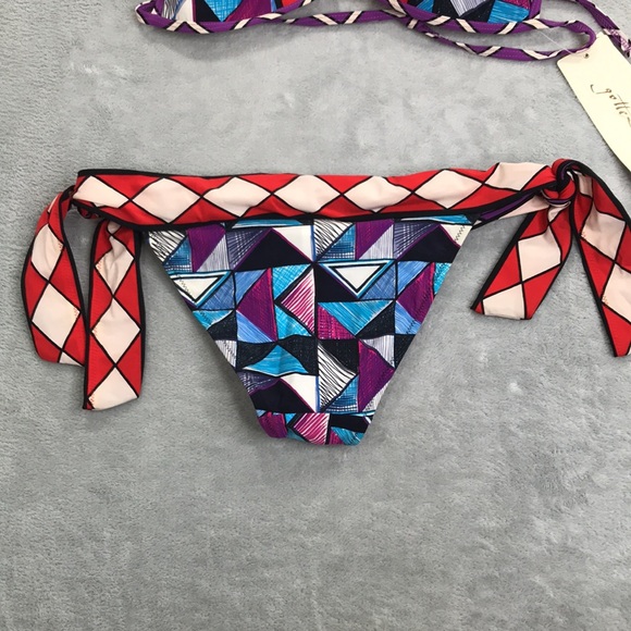 Gottex Virginia Geometric String Bikini Top and Matching Bottom Size 8 New - Picture 4 of 9